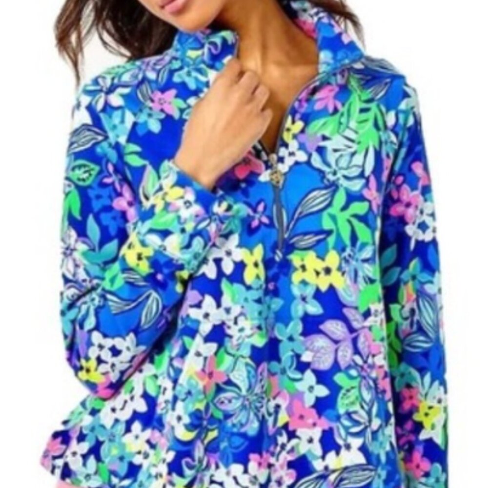 Lilly Pulitzer Melania popover blouse size Large
